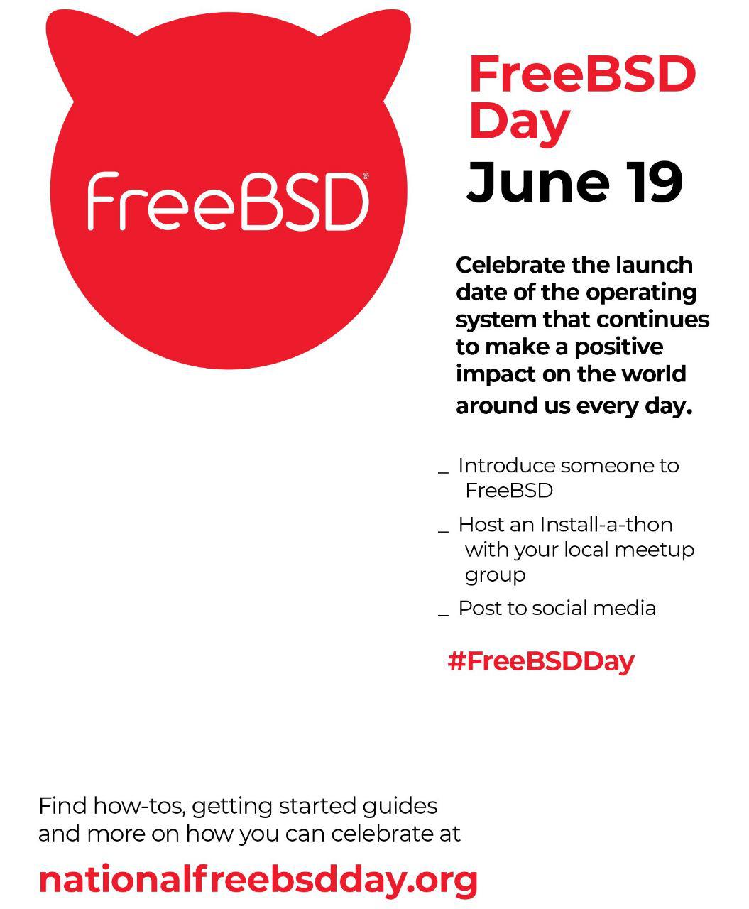 19 de Junho é o aniversário do FreeBSD!