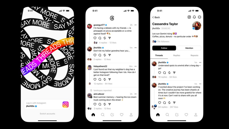 Tópicos: Instagram lança o aplicativo para rivalizar com o Twitter