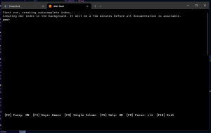 Adicione a AWS CLI ao Terminal Windows