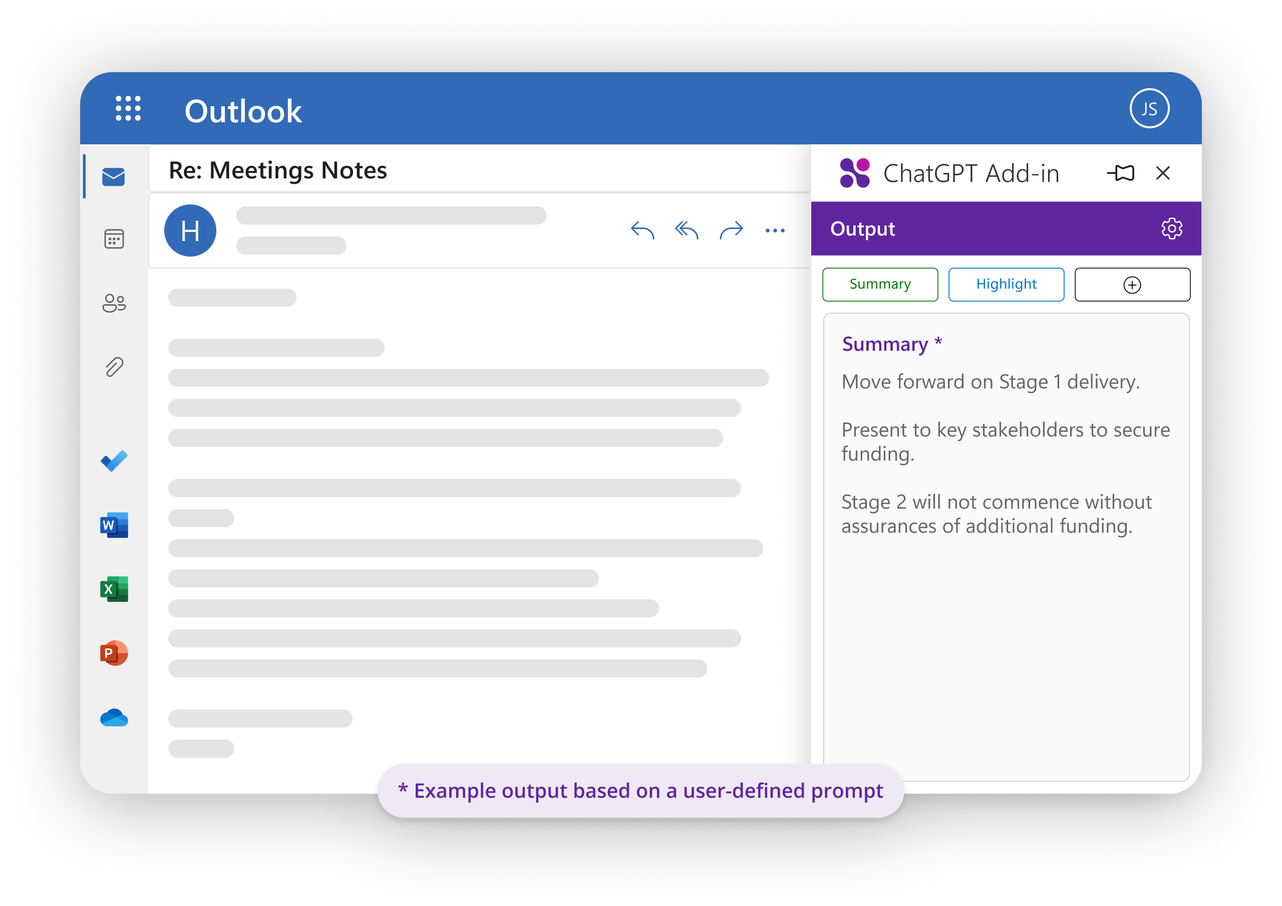 Suplemento chatgpt para o Outlook