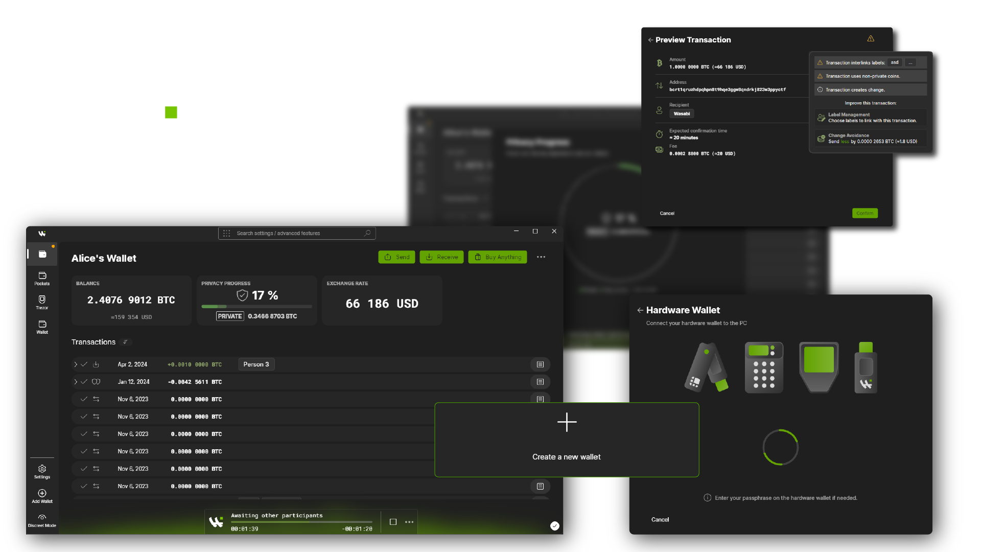 Wasabi: carteira Bitcoin de código aberto que preserva a privacidade
