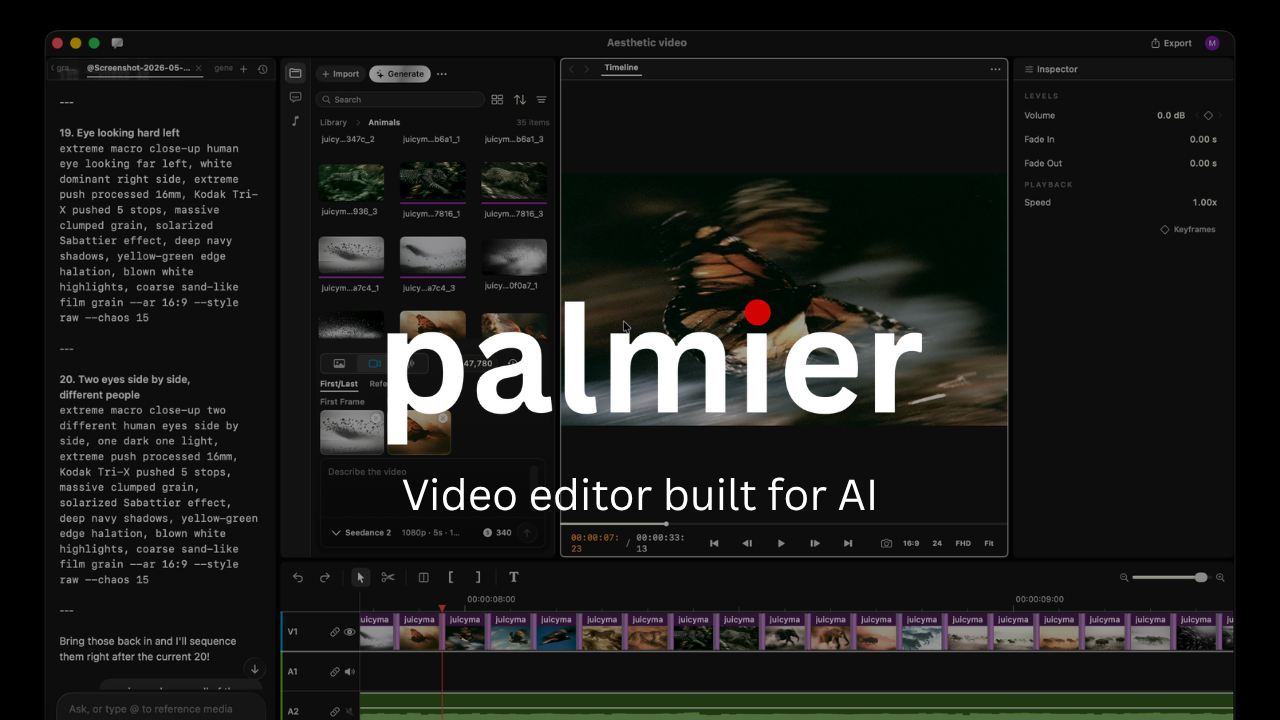 Palmier-Pro: editor de vídeo macOS desenvolvido para IA