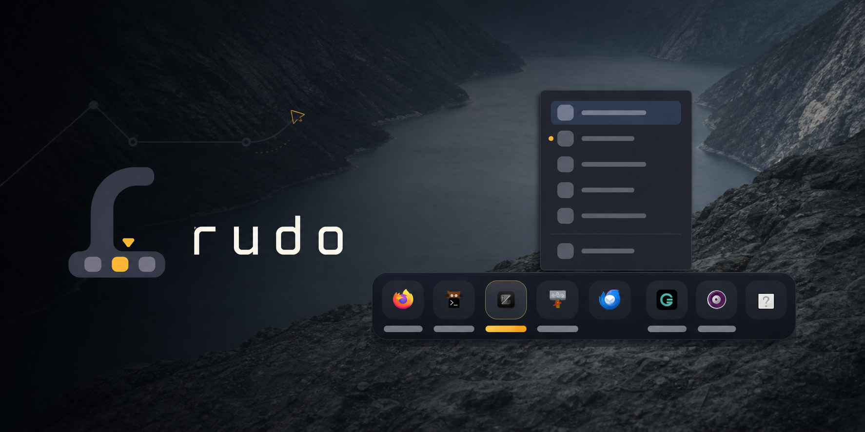 Mostrar HN: Rudo – Uma doca pequena e elegante para Wayland