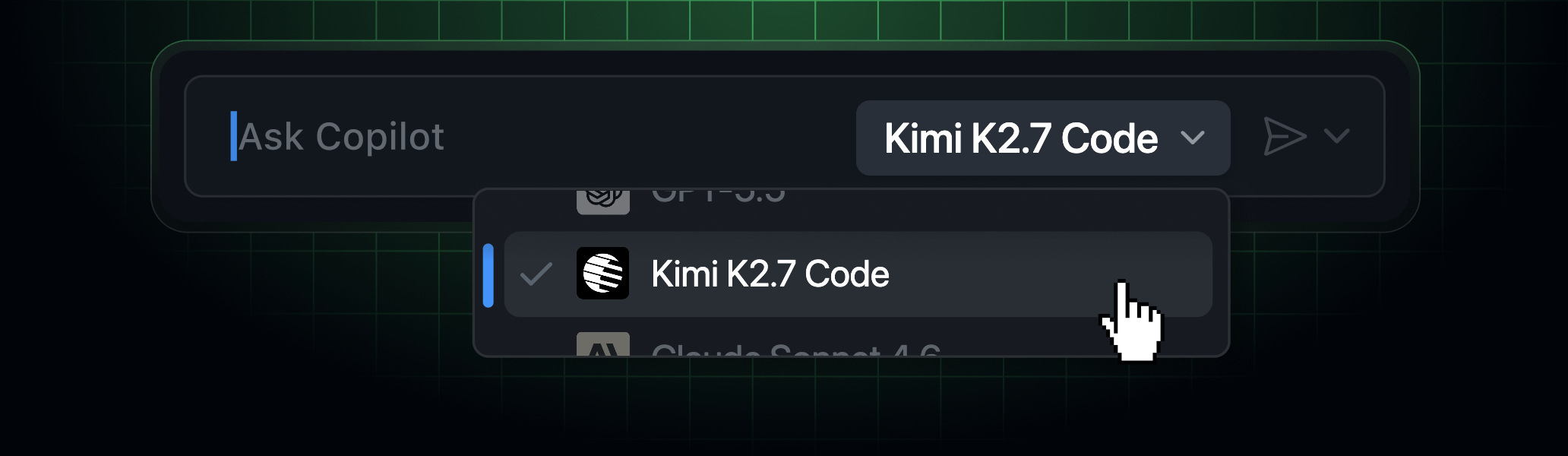 O código Kimi K2.7 está geralmente disponível no GitHub Copilot