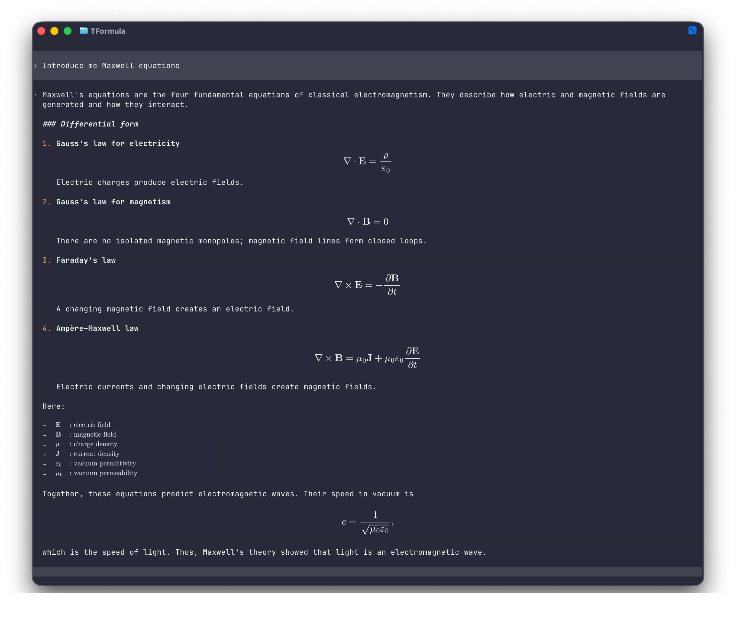 TFormula: Renderize LaTeX de qualquer aplicativo CLI diretamente em terminais compatíveis com Kitty