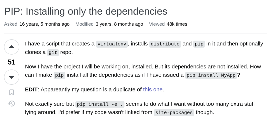 Pip 26.2: –only-deps resolve 16 anos de hacks de implantação de aplicativos – James O’Claire