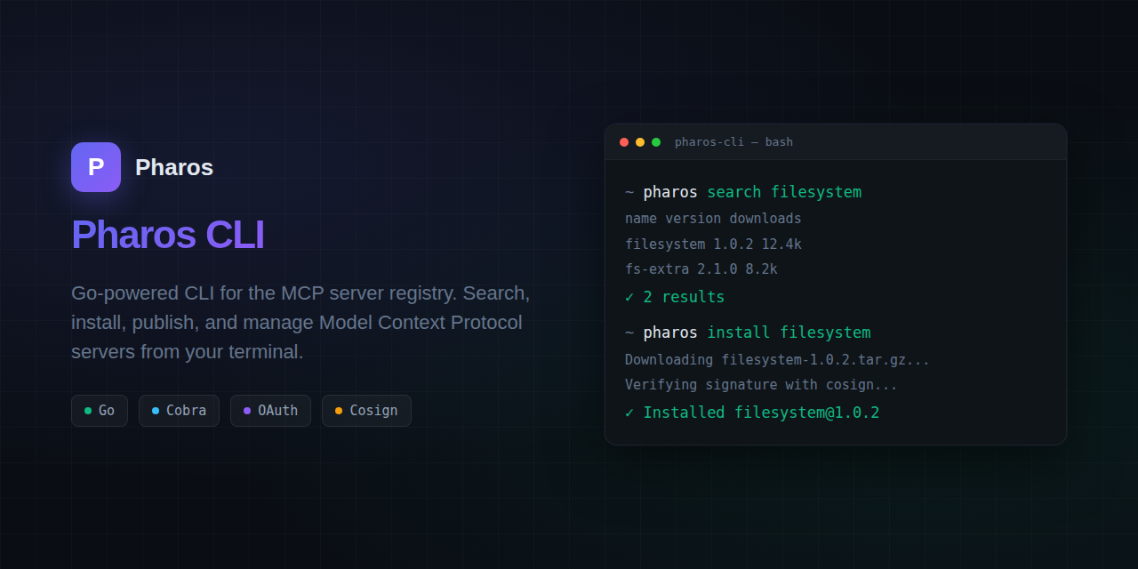 Mostrar HN: Pharos – Um gerenciador de pacotes para servidores MCP (como NPM, mas para MCP)